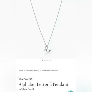 Tiffany & Co. Elsa Peretti Alphabet Pendant “e”